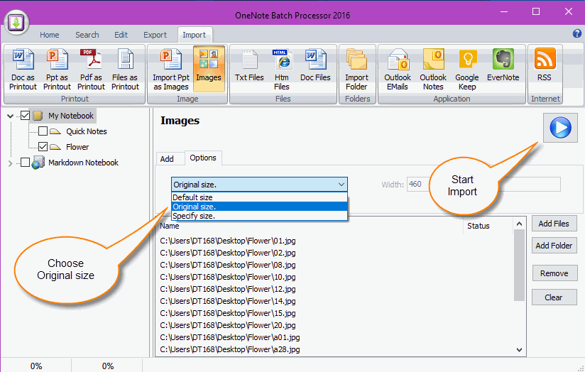 Import Pictures Into OneNote As Original Size Office OneNote Gem Add Ins