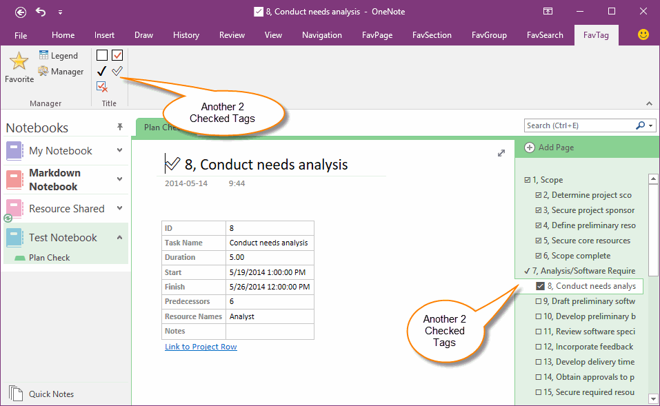 Insert Check Box Into OneNote Page Title For Project The Check Box 