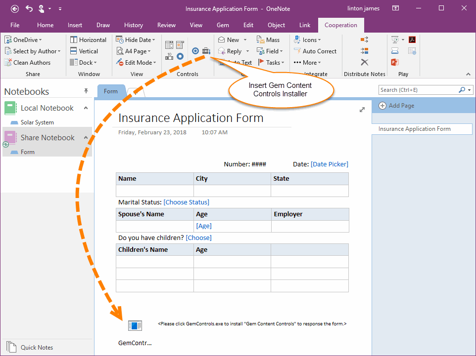 Onenote Fillable Form Printable Forms Free Online