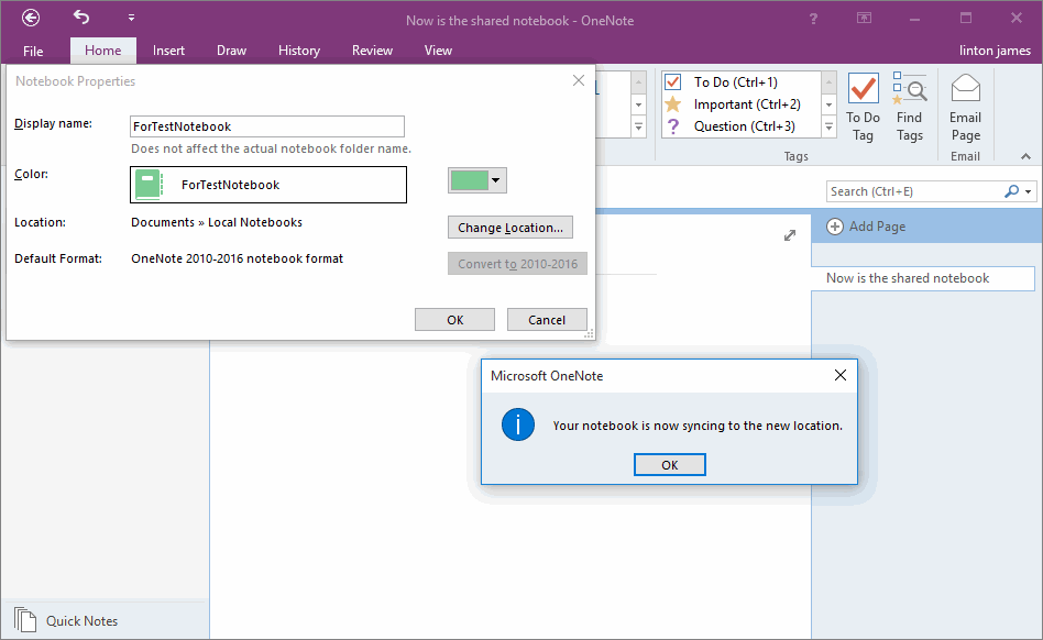 How To Move OneNote Notebook Between Local Disk Personal OneDrive And 