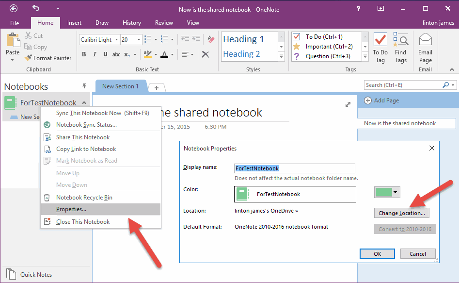 how to delete onenote notebook onedrive