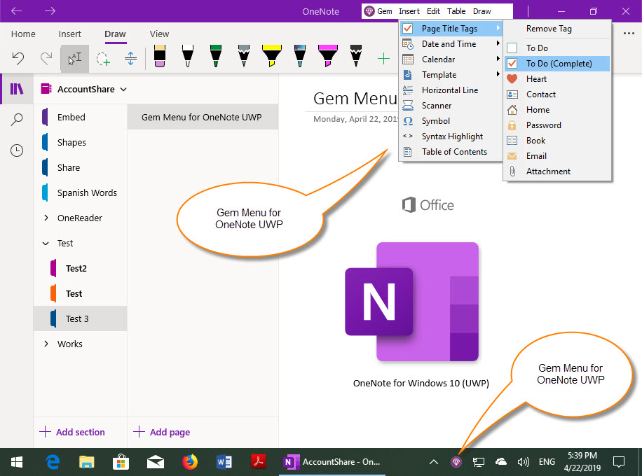 windows 10 onenote convert to text