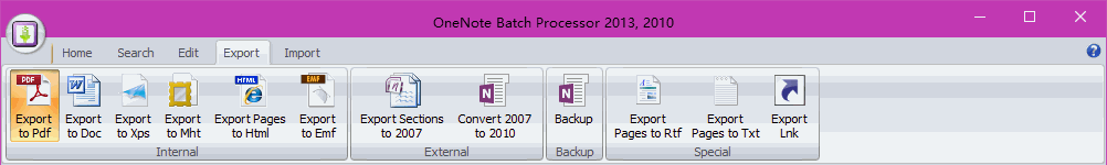 export onenote notebook