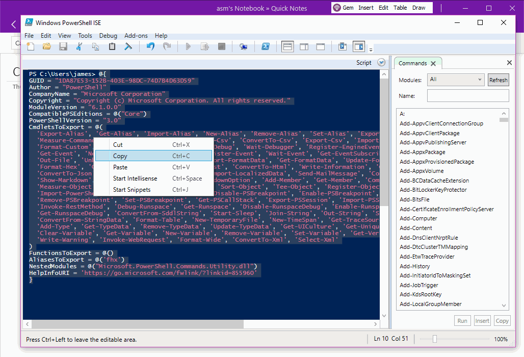 Copy Code Highlighted with Syntax from PowerShell ISE