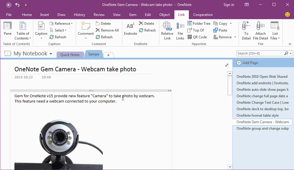 Export OneNote Page to HTML Files, and Convert  onenote: Links internal Pages to Relative Links between HTML Files.