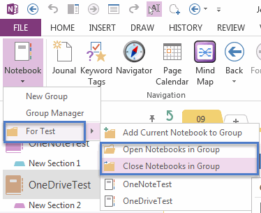 Close or Open a Group of Notebook