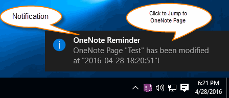 Notifications on OneNote Pages Change