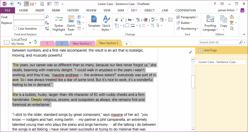 OneNote Capitalize First Letter Of Sentences By One Click Office 