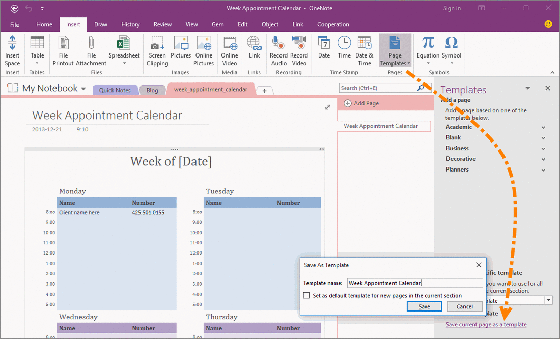 How To Delete Customize Template In OneNote Office OneNote Gem Add Ins