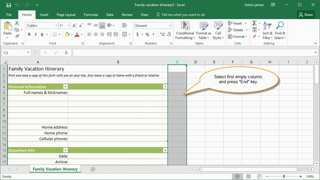 How To Remove Extra Empty Columns Display In Excel Spreadsheet In OneNote Office OneNote Gem 