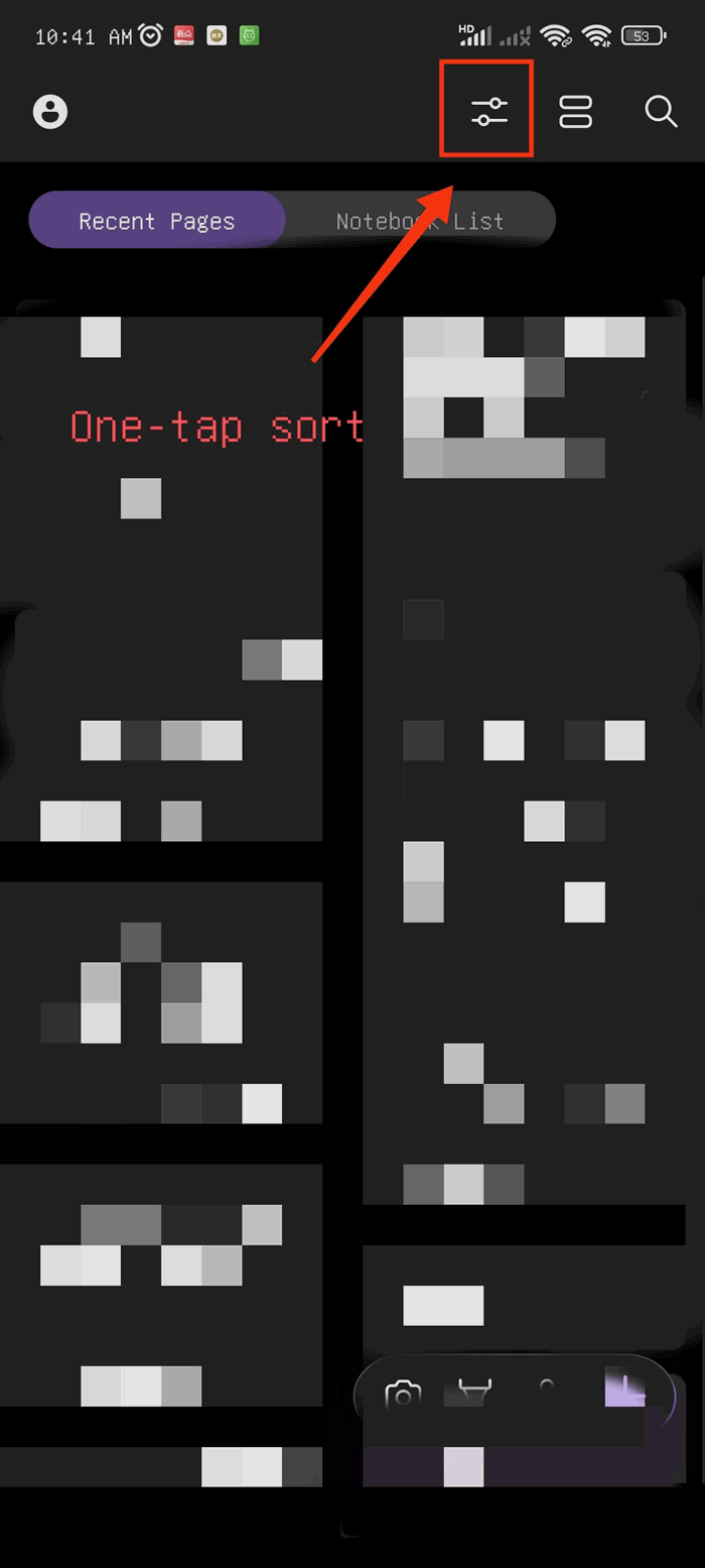 Sort button