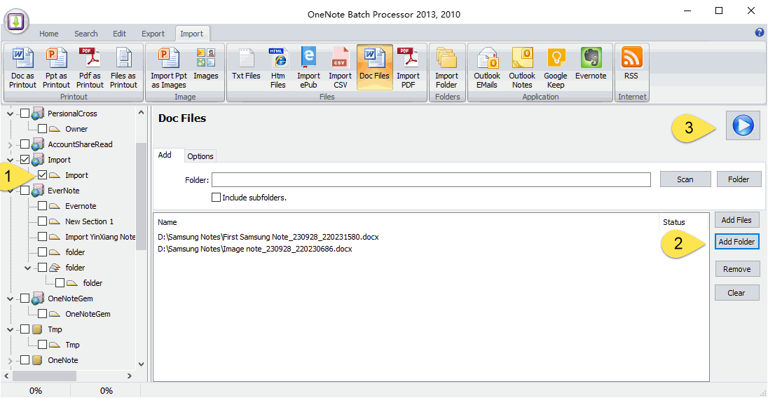 Use the OneNote Batch Processor to Import .docx Files to OneNote