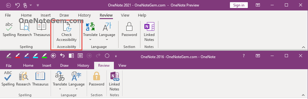 OneNote 2021 New Features Comparison to OneNote 2016 in New Release ...