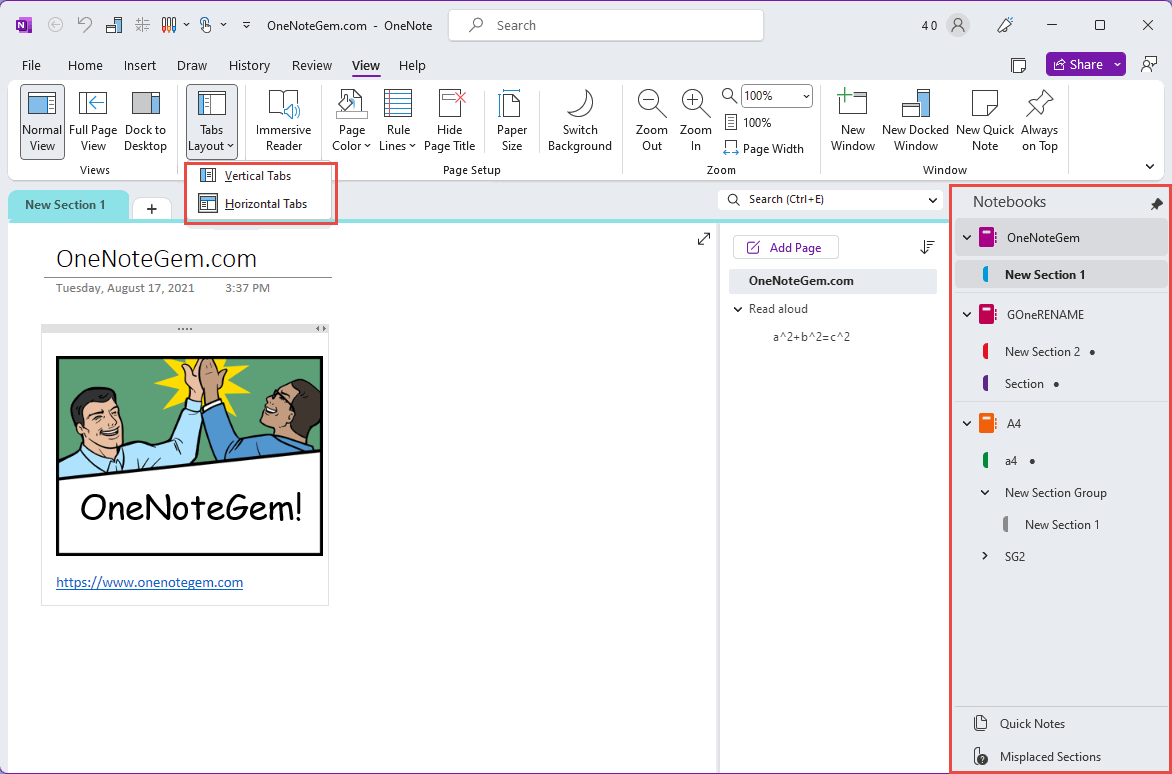 By Default, the Notebook List Pane is changed to the Right