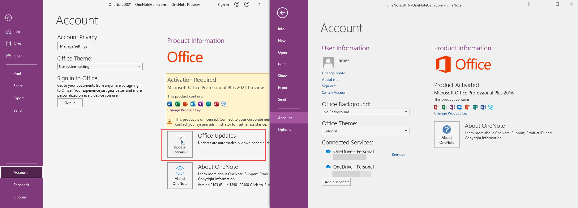 OneNote 2021 New Features Comparison to OneNote 2016 in New Release ...